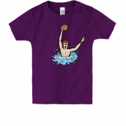 Детская футболка с нападающим водного поло