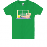 Детская футболка с вратарем и мячом
