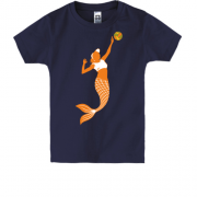 Дитяча футболка з волейболісткою русалкою