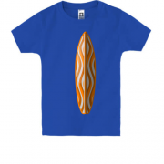 Детская футболка с оранжевой доской для серфинга
