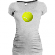 Подовжена футболка з зеленим тенісним м'ячем