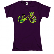 Футболка с зеленым велосипедом