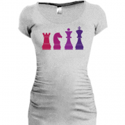 Подовжена футболка з шахами
