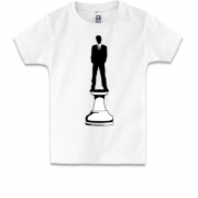 Детская футболка с человеком на шахматной фигуре