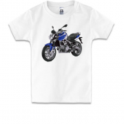 Детская футболка с синим мотоциклом