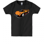 Детская футболка с оранжевым спорткаром