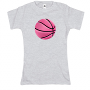 Футболка с розовым баскетбольным мячом