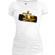 Подовжена футболка з жовтою машиною з формули-1
