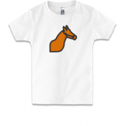 Детская футболка с минималистичной лошадью