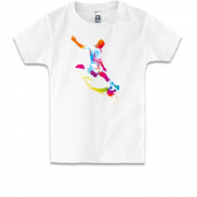 Детская футболка с ярким футболистом и мячом