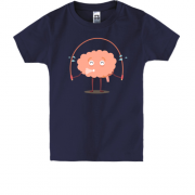 Детская футболка с мозгом на скакалке