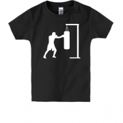 Детская футболка с боксером и грушей