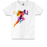 Детская футболка с  ярким бегущим парнем