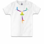 Детская футболка с девушками йогами