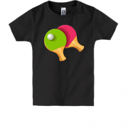 Дитяча футболка з ракетками для настільного тенісу