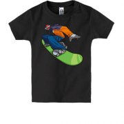 Детская футболка с иллюстрацией сноубордиста
