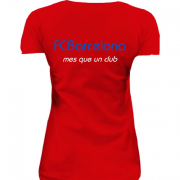 Женская удлиненная футболка Барселона 2