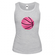 Жіноча майка з рожевим баскетбольним м'ячем