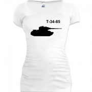 Женская удлиненная футболка Т-34-85