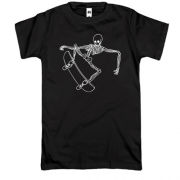 Футболка зі скелетом на скейті