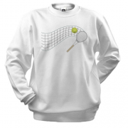 Свитшот с теннисной сеткой, ракеткой и мячом