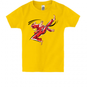 Дитяча футболка з таеквондістом в червоному кімоно