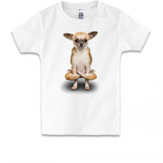 Дитяча футболка с собакой йогой 2