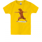 Дитяча футболка з собакою йогом 3