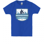 Детская футболка mountain patrol ski team