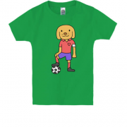 Детская футболка с собакой и футбольным мячом