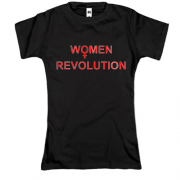 Футболка с надписью "women revolution"