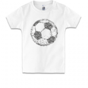 Дитяча футболка з футбольним м'ячем з елементів