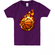 Дитяча футболка з палаючим баскетбольним м'ячем 2