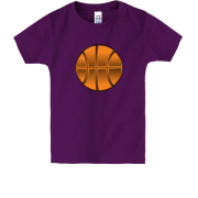 Дитяча футболка з об'ємним баскетбольним м'ячем