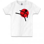 Детская футболка с минималистичным таэквондистом