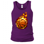 Майка с горящим баскетбольным мячом 2