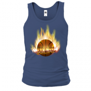Чоловіча майка з баскетбольним м'ячем який горить