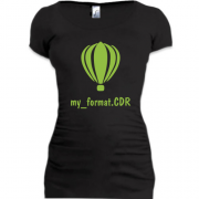 Подовжена футболка для дизайнера "my_format.CDR"