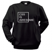 Свитшот с надписью "Css is awesome"