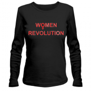 Лонгслив с надписью "women revolution"