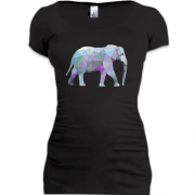 Подовжена футболка зі слоном