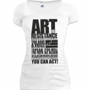 Женская удлиненная футболка Art