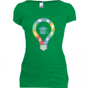 Подовжена футболка з лампочкою "Вчення-світло"