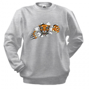 Свитшот с тигром разрывающим футболку