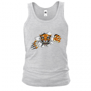 Майка с тигром разрывающим футболку