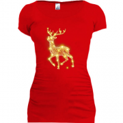 Подовжена футболка із зображенням зоряного оленя