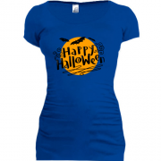 Подовжена футболка з місяцем "Happy Halloween"