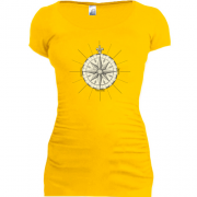 Подовжена футболка з античним компасом