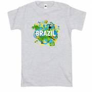 Футболка з бразильським колоритом і написом "brazil"