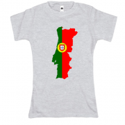 Футболка c картою-прапором Португалії